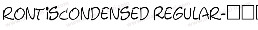 rontisCondensed Regular字体转换